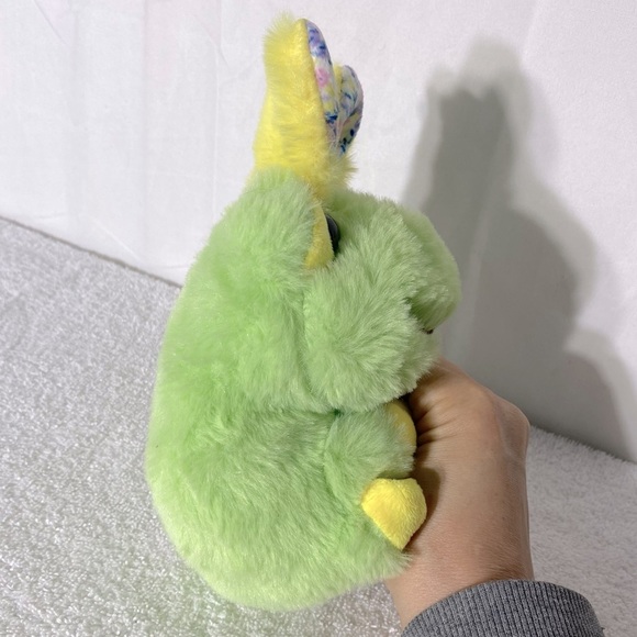 5/$35 Soft Green Frog with Floral Ears Stuffed Animal Plush Toy - Picture 4 of 9